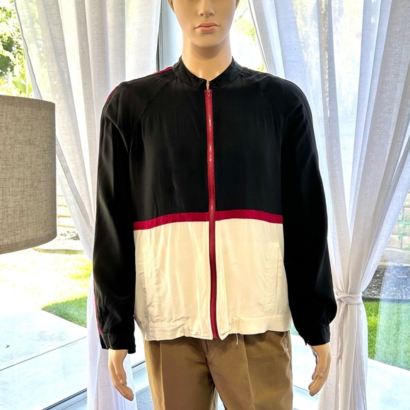 Carracci Vintage Pure Silk Full Zip Jacket Size XL - Picture 2 of 9